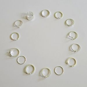 Silver colored rings Pack of 14 NWT